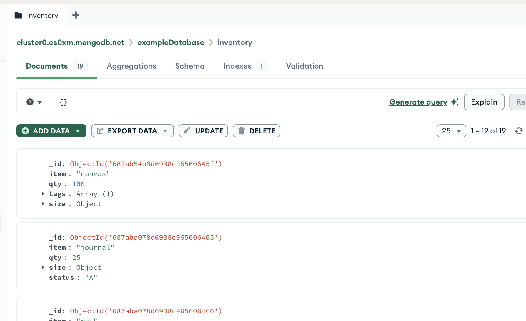 Compass select all documents in collection